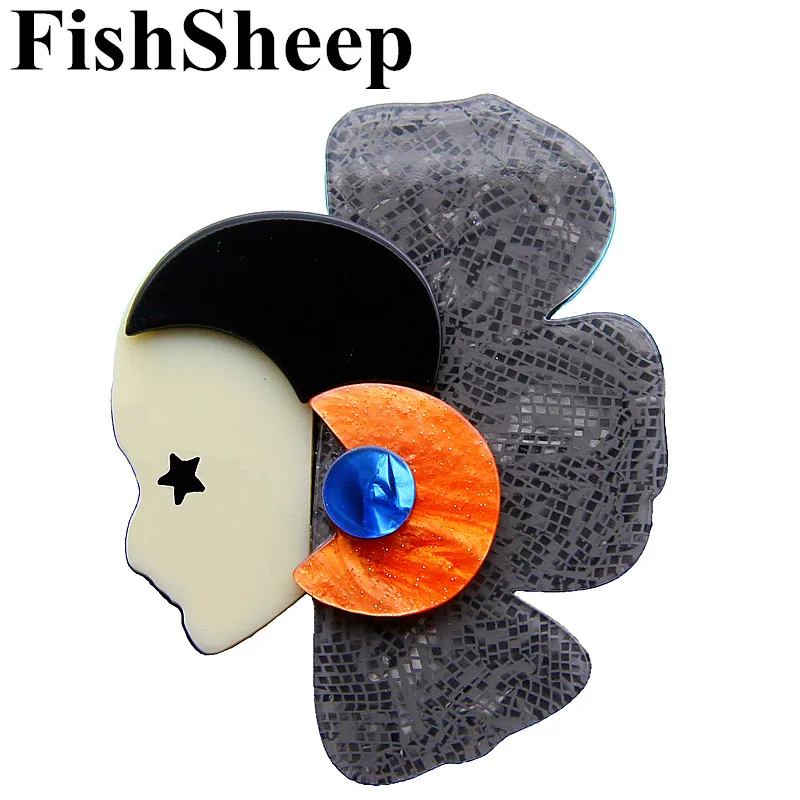 FishSheep, Модные Акриловые броши для крупных девушек, для женщин, винтажные броши на булавке и броши для женских платьев, аксессуары, букет, подарок