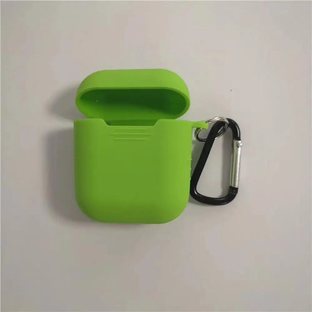 aipods 1 GREEN 100 шт. наушники fundas для apple, беспроводные наушники airpods 2 Чехол air pods, силиконовый чехол, сумка для наушников, аксессуары - Цвет: aipods 1 GREEN