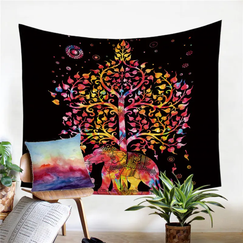 Tapestry 007 Постельные принадлежности Outlet слон гобелен цветной печатный гобеленовое украшение с мандалой акварелью 130 см x 150 см 153 см x 203 см Бохо Настенный Ковер - Цвет: Tapestry 007