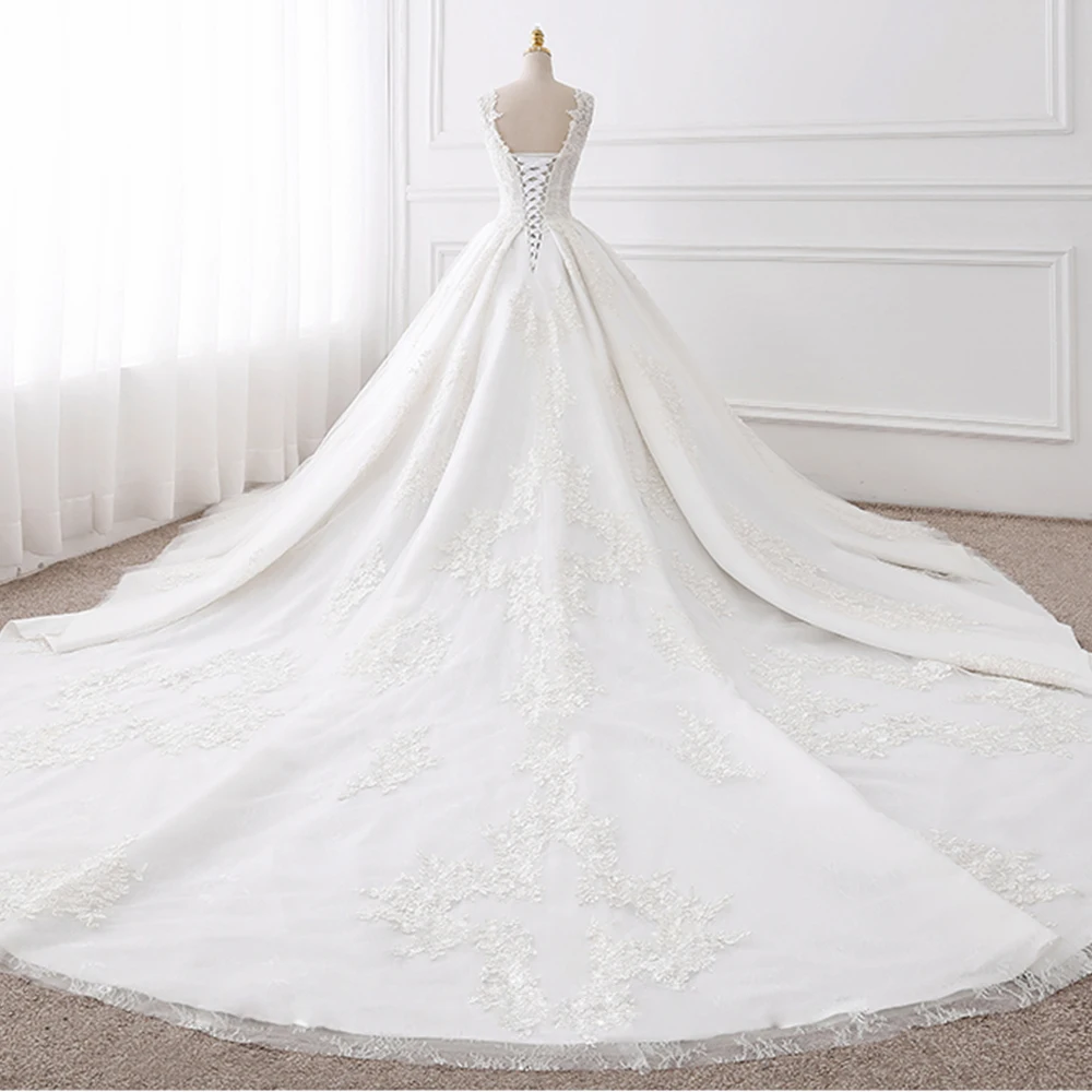 Vestido De Noiva индивидуальный заказ с v образным вырезом Свадебное платье