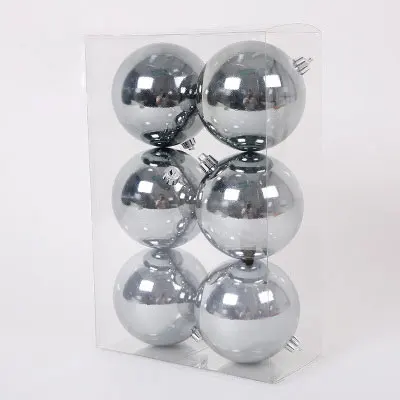 10cm Dark gray Light 3-10 см Высококачественный серый Рождественский шар подвесные украшения декор домашнего окна кулон день рождения для дерева - Color: 10cm Dark gray Light
