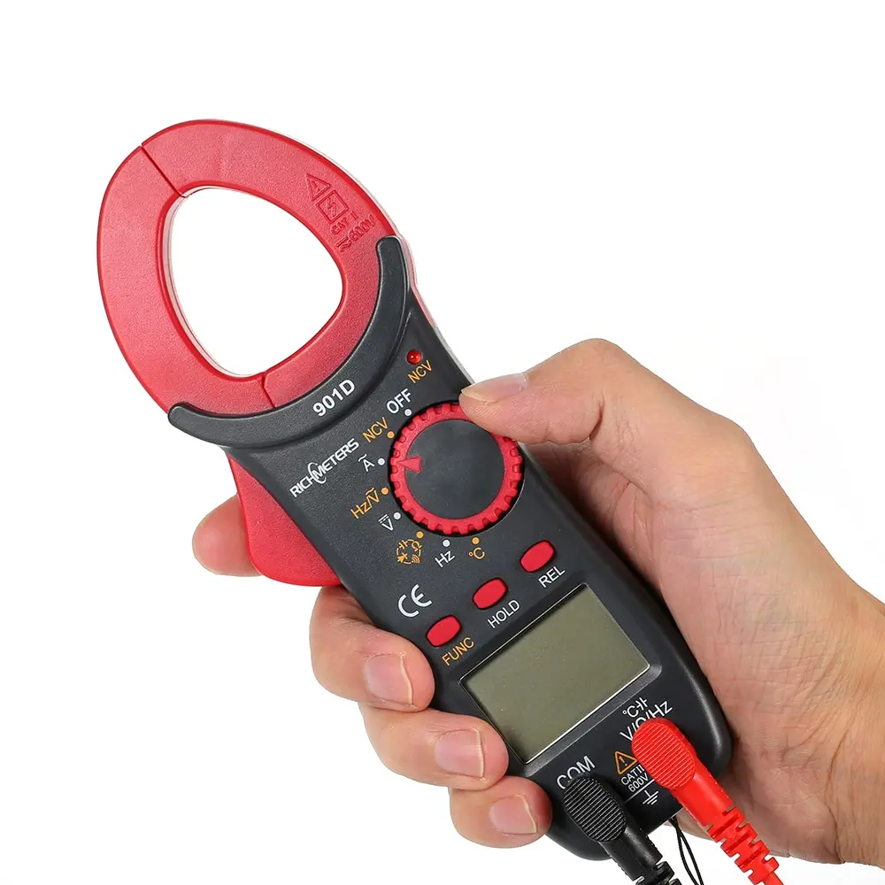 RICHMETERS RM901D Цифровые токоизмерительные клещи 4000 отсчетов бесконтактная проверка