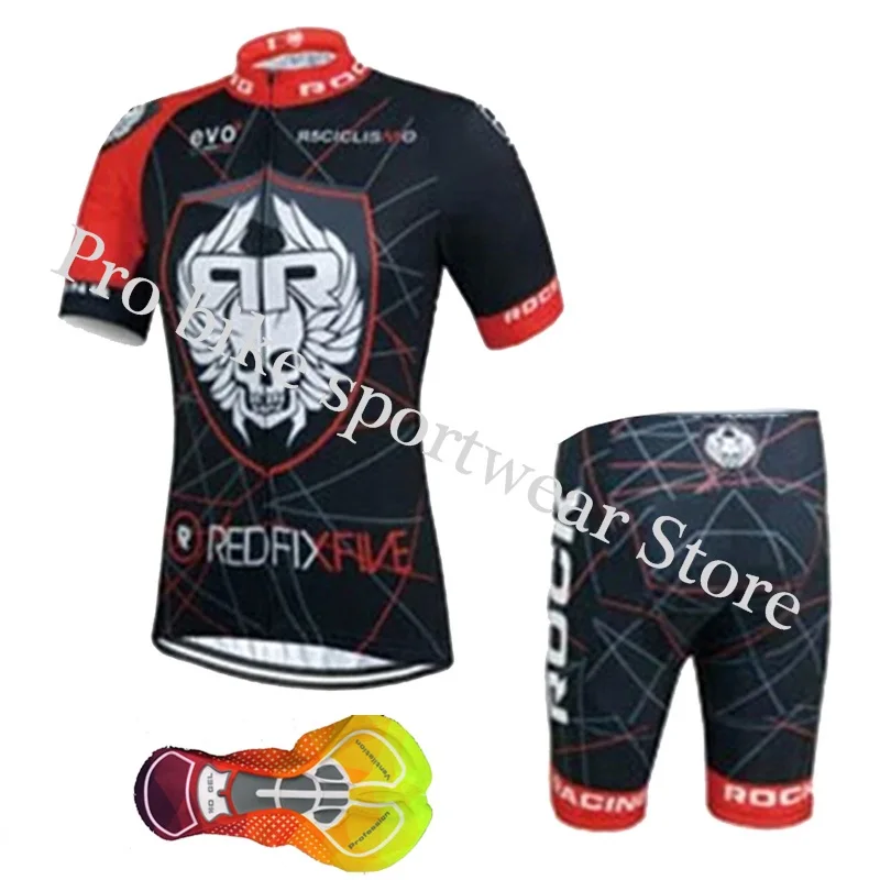 Cycling jersey set11 Рок Гонки классический летний Велоспорт Джерси MTB велосипедная одежда короткий рукав велосипед спортивная одежда трико Ropa Ciclismo Hombre 16D гель - Цвет: Cycling jersey set11