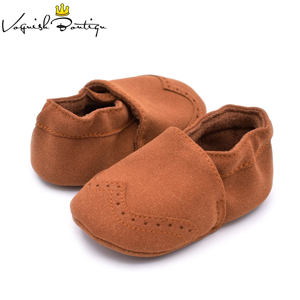 PU Suede Leather newborn baby boys and girls first walkers moccasins footwear crib shoes |