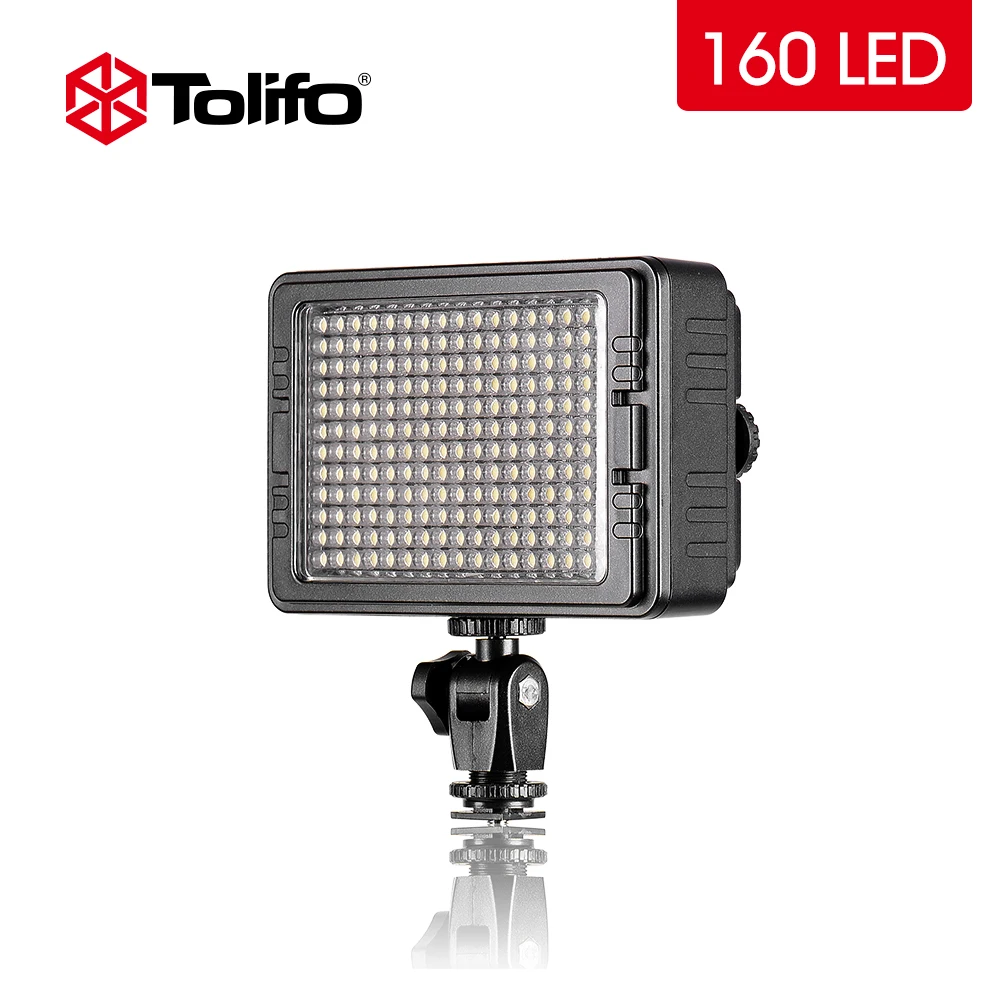 

Tolifo PT-160S 160 LED видео свет 1200LM 5600 K/3200 K с регулируемой яркостью с двумя фильтрами для Canon Nikon DSLR камеры фотографическое освещение