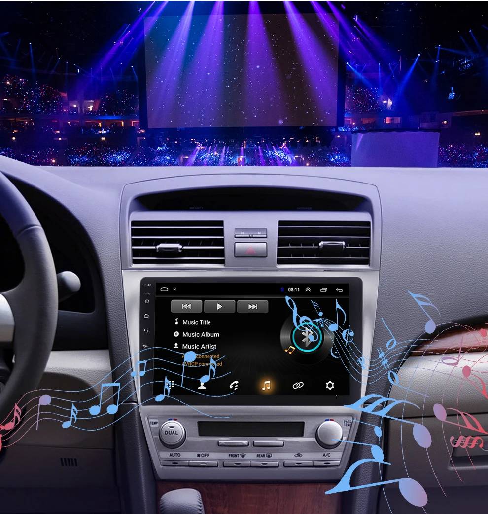 10,2 ''android 2din автомобиля радио для Toyota Camry 2007~ 2011 gps навигации Стерео Аудио Видео Мультимедиа DVD плеер Wi Fi Bluetooth