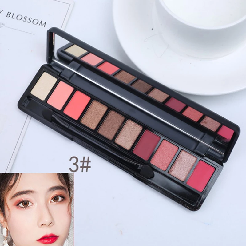 Lameila 10 Color Eyeshadow Palette Matte Tray Eye Makeup supplies |