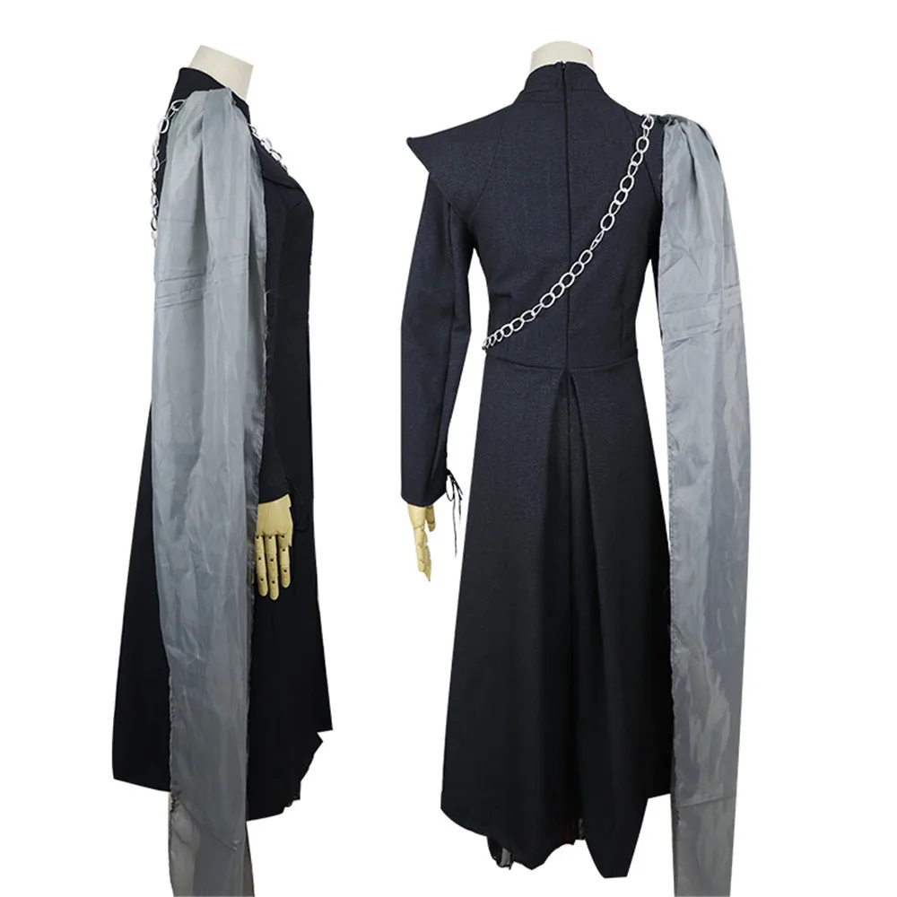 Новый игровой костюм Престолов Дейенерис Таргариен карнавальный 7 сезона черный
