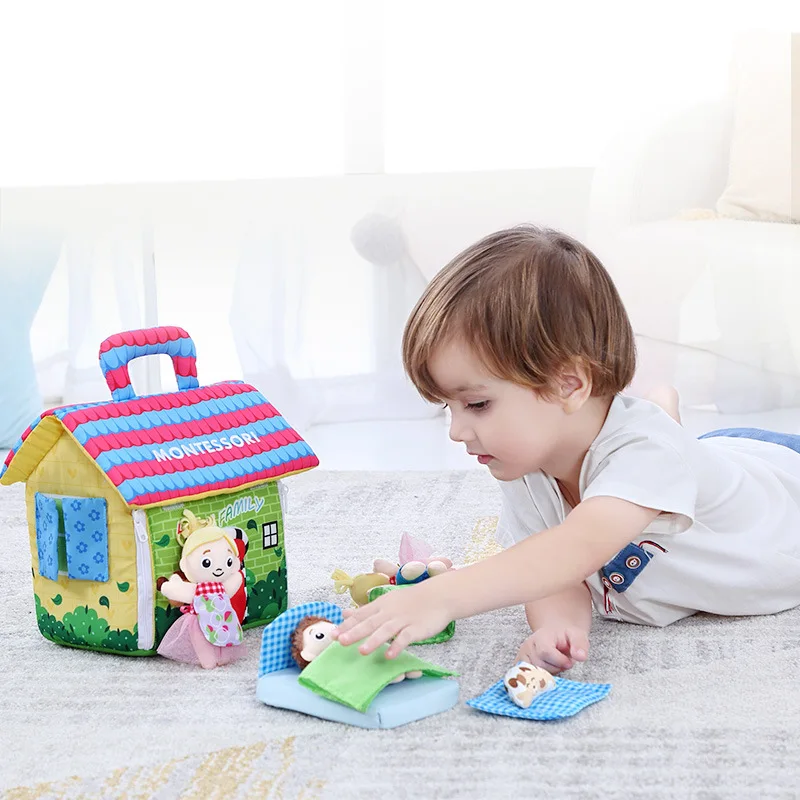 21*21*15 5 см семьи дом Ткань Кукольный Домик Diy вилла с мебелью моделирование мечта