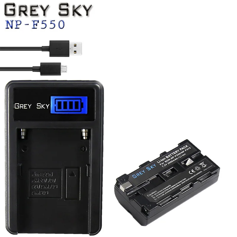 Charger and 1battery 3000 мА/ч, NP-F550 NP F550 NPF550 Батарея+ ЖК-дисплей Зарядное устройство для sony NP-F330 NP-F530 NP-F570 NP-F730 NP-F750 Hi-8 GV-D200 L10 - Цвет: Charger and 1battery
