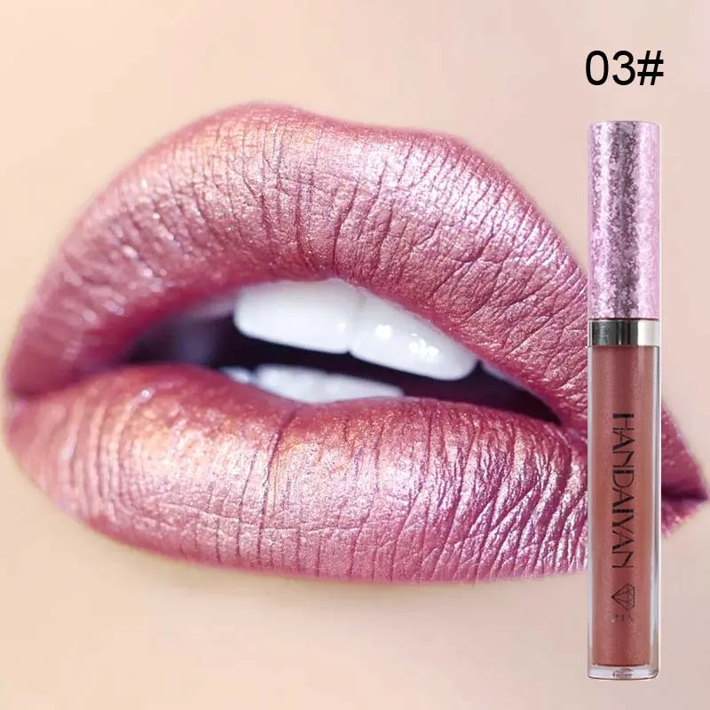 2017 Новый блеск для губ макияж Пигмент золото Nude Shimmer Metallic жидкая помада | Красота и