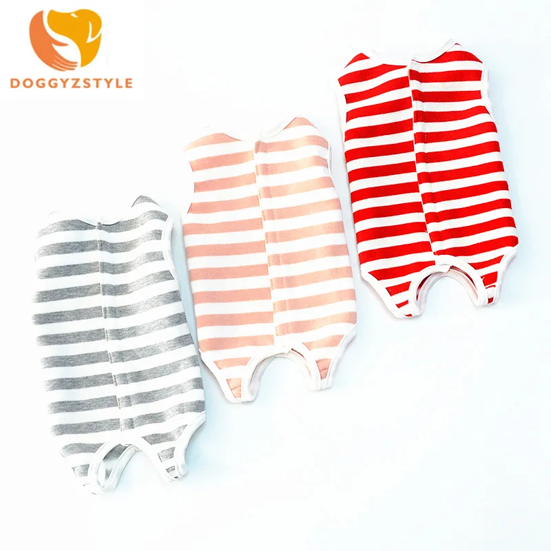 DOGGYZSTYLE комбинезон для ухода за животом одежда в полоску собак щенков домашних