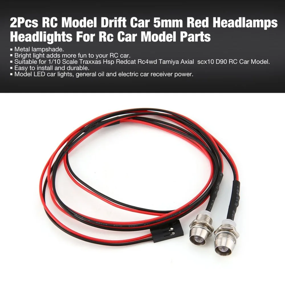 2 шт. RC модель Дрифт автомобиля 5 мм фары светодиодные головного света для Traxxas Tamiya