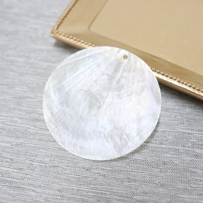 Бусины из 100% натуральной ракушки плоские и круглые бусины для бижутерии 50 мм 30