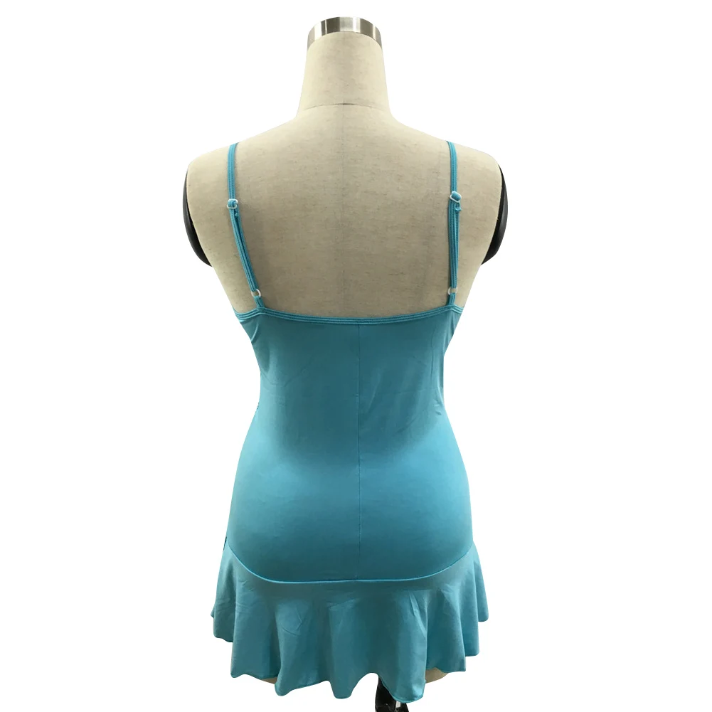 Женское купальное платье с бретельками v образным вырезом и открытой спиной