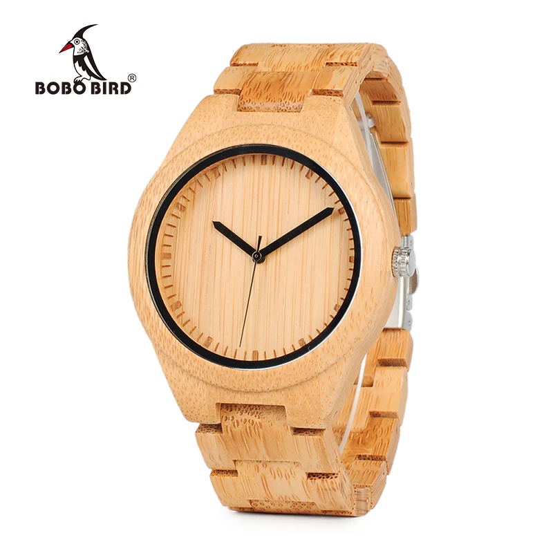Часы BOBO BIRD WG27 унисекс бамбуковые часы мужские кварцевые полностью брендовые