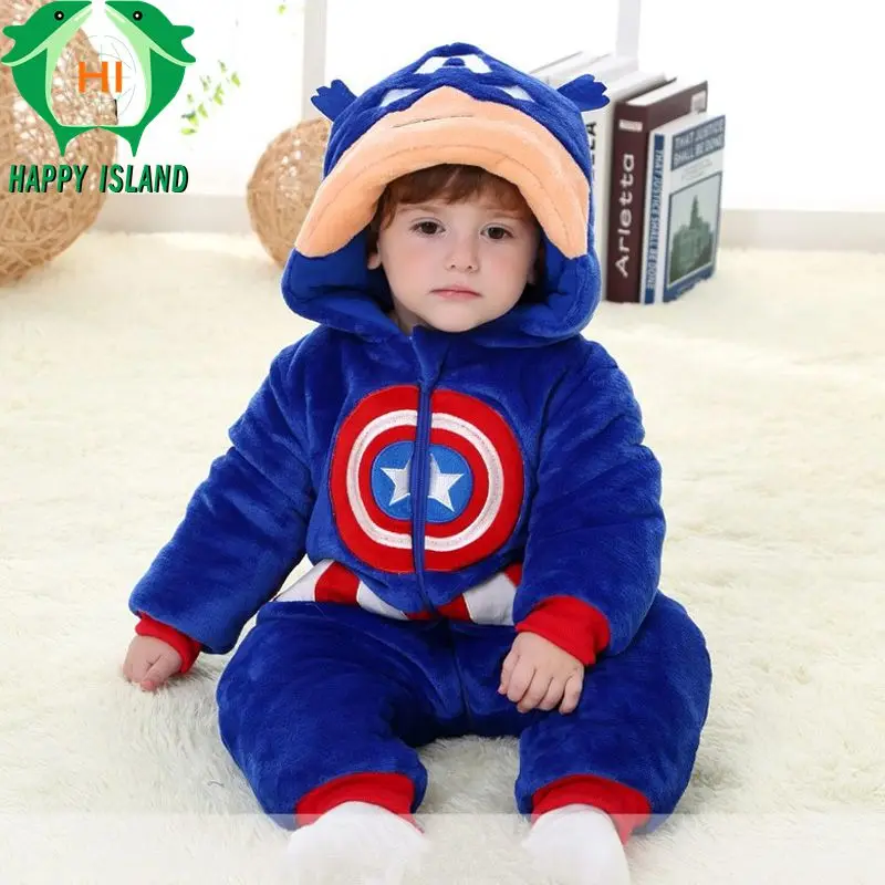 Брендовая фланелевая одежда для малышей Сезон весна-зима Костюм капитана