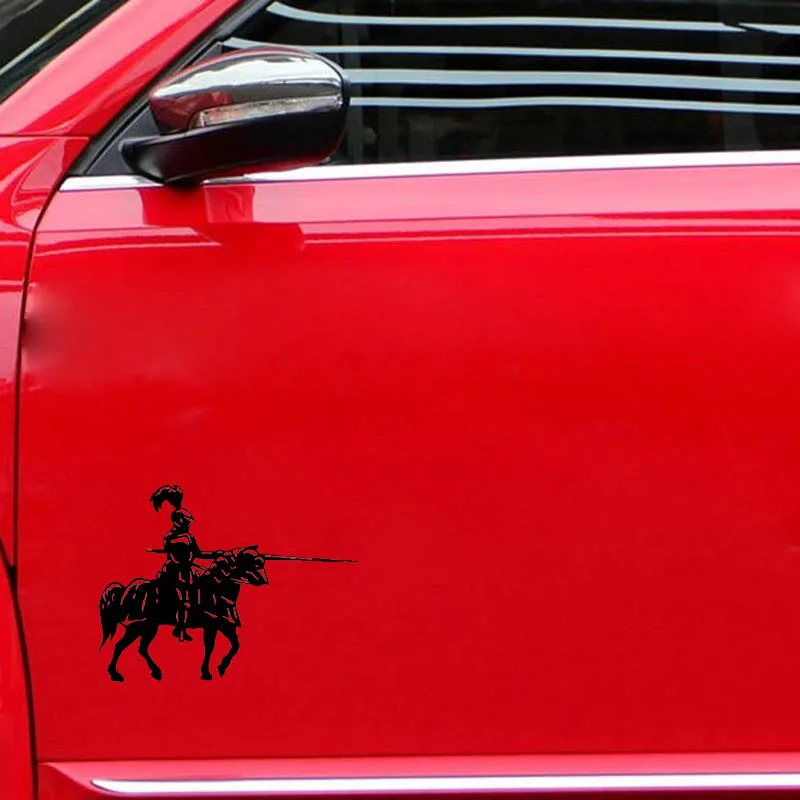 

YJZT 12.7CM*9.5CM A Brave Warrior Vinyl Sticker Car Decal Black Silver C13-000714