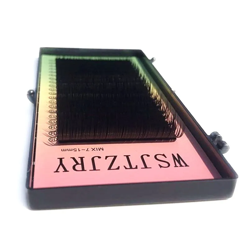 WSJTZJRY 6 cases 7~15mm MIX in one tray 20rows/tray mink eyelash extension natural eyelashes individual false | Красота и здоровье