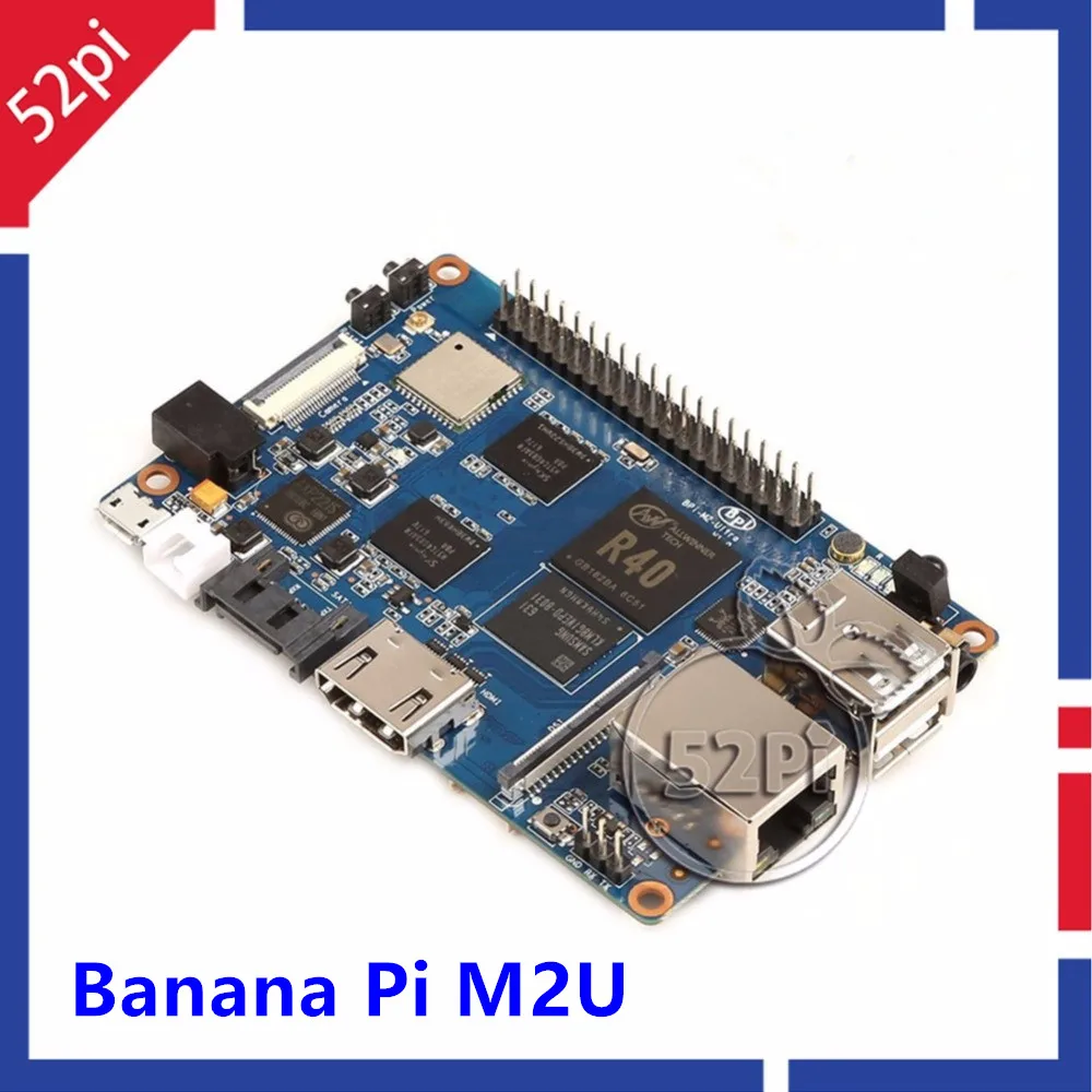 Banana Pi M2U BPI-M2U BPI-M2 Ultra R40 четырехъядерный 2 Гб ОЗУ с SATA WiFi Bluetooth 8 ГБ eMMC demo одноплатная и 3дБ антенна