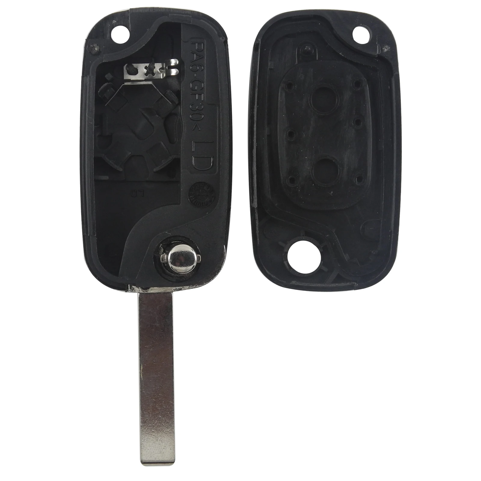 jingyuqin 2 Buttons Remote Flip Folding Auto Car Key Case for Renault Clio 3 Megane Kangoo Modus W/ Groove Blade Fob Styling | Автомобили