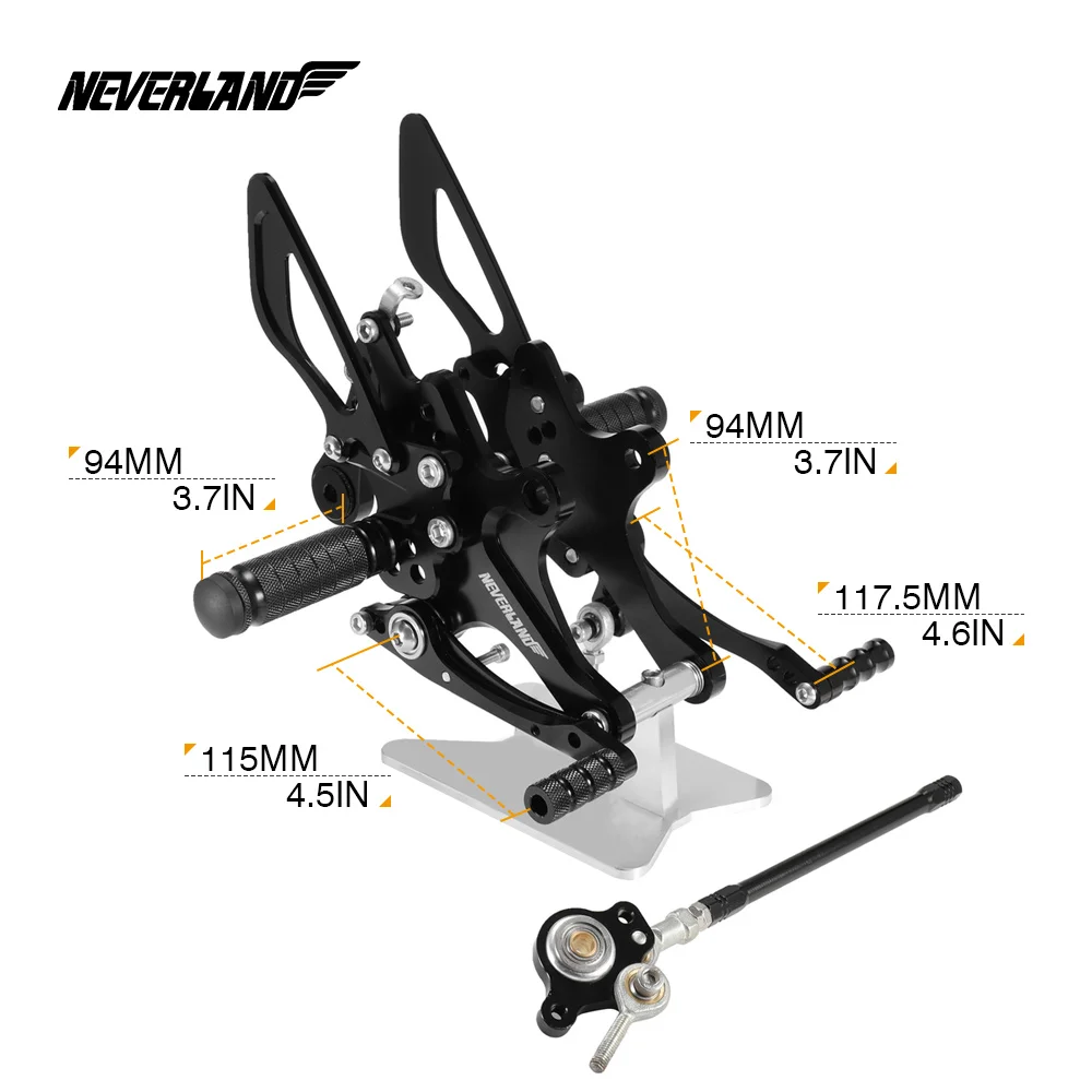 CB1000R 2008 2009 2010 2011 2012 2013 Rearset подножки мотоцикл подножки Сзади наборы для ухода за кожей ног колышки для HONDA