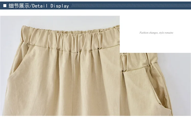 Шорты женские свободные хлопковые однотонные повседневные короткие штаны