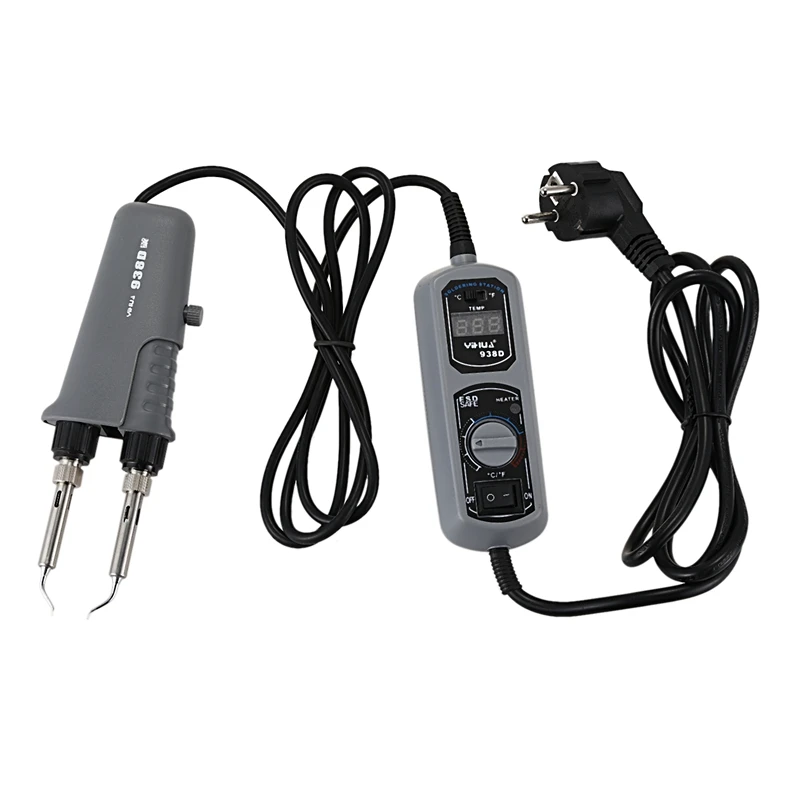 EASY-YIHUA 938D 220V mini portable adjustable electric soldering iron welding tool two in one hot air desoldering station