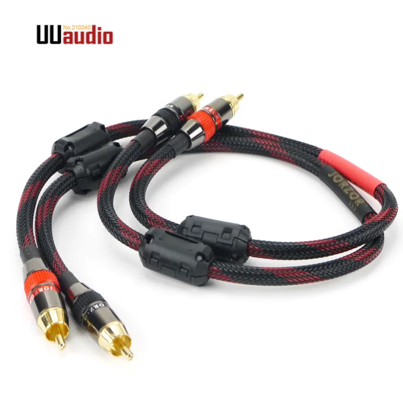 2 шт/пара HiFi RCA кабель цифровой аудио с двойным магнитным кольцом UU70