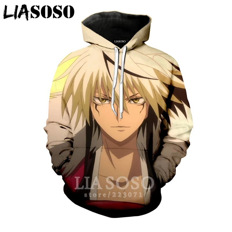 LIASOSO Зимний новый мужской женский модный свитшот с 3D принтом аниме Nurarihyon no Mago