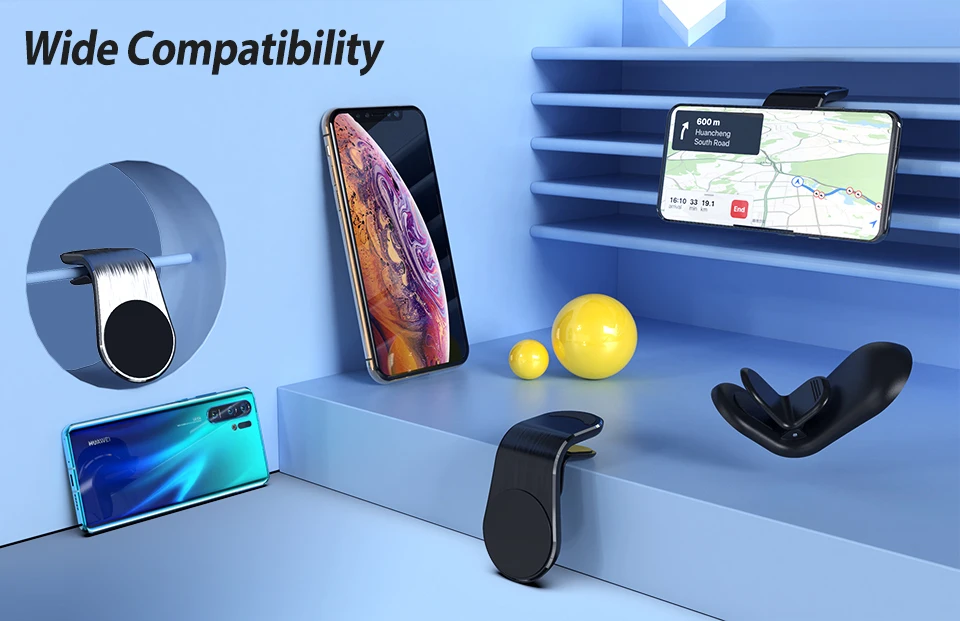 L образный магнитный автомобильный держатель для телефона Магнитная подставка с