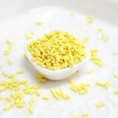 yellow 100 г/пакет слайм глина спринклеры наполнитель DIY Поставки конфеты поддельные торт десерт грязь украшения игрушки аксессуары - Цвет: yellow
