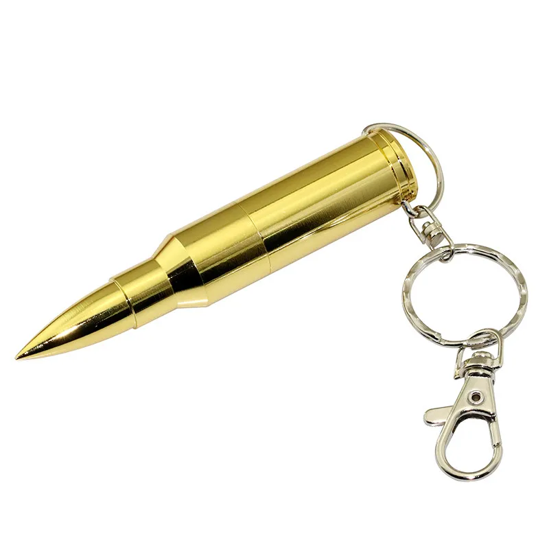 Металлический флеш-накопитель, пуля, USB флеш-накопитель, 4 ГБ, 8 ГБ, 16 ГБ, 32 ГБ, 64 ГБ, флешка, флеш-карта, USB 2,0, флеш-карта памяти с брелоком