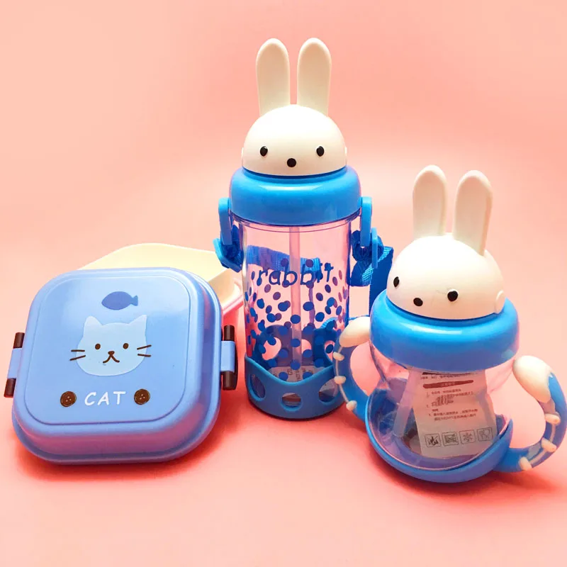 3 шт./компл. новый милый мультяшный двухуровневый Ланч бокс Bento Lunchbox детский