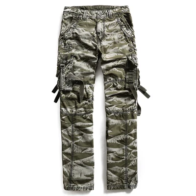 Army Camo Брюки карго модные мужские брюки зимние хлопковые камуфляжные военные брюки мужские прямые повседневные брюки повседневные мужские брюки размер 29-40 - Цвет: Army Camo