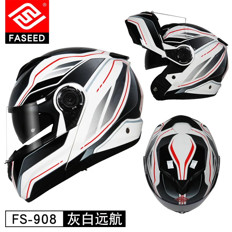 FASEED Filp up модульный мотоциклетный шлем гонки Casco мотоциклетные шлемы de Motociclista двойные козырьки моторный шлем - Цвет: 13