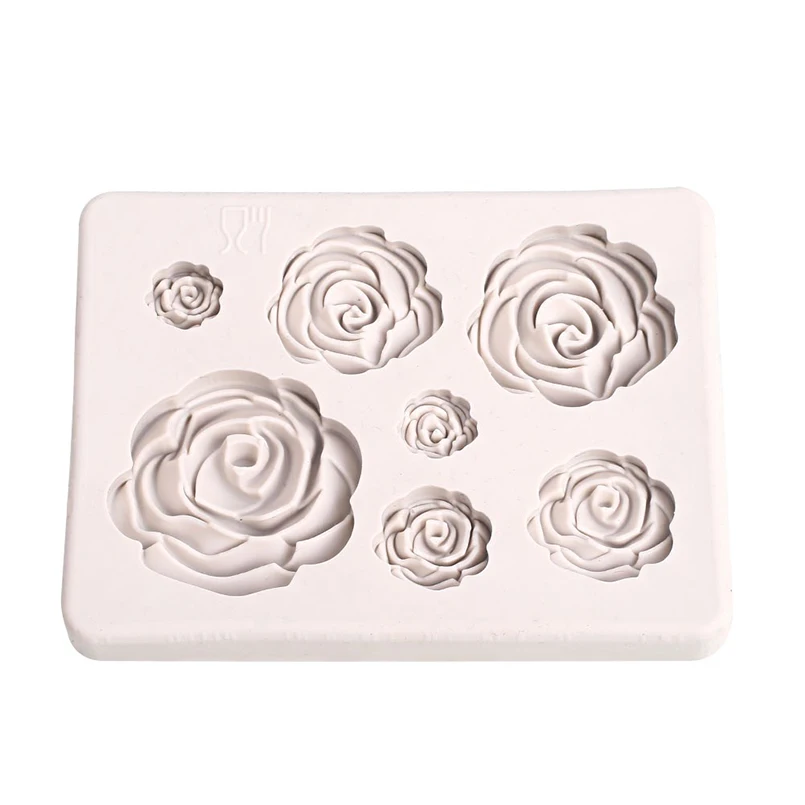 Роза силиконовая форма для кекса шоколадный цветок Fondant Mold торт декоративное