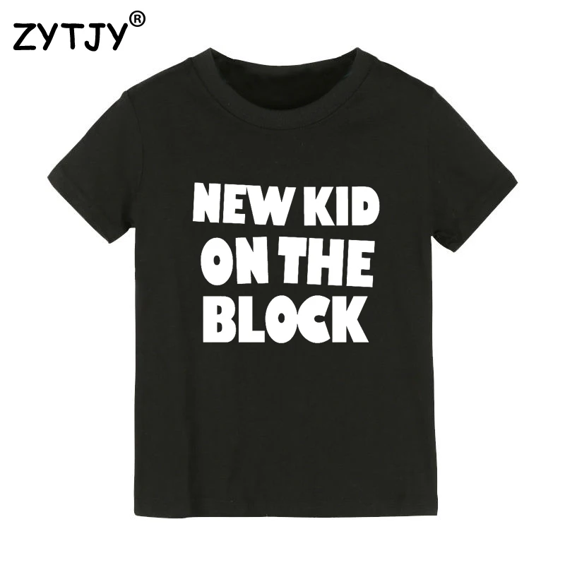 

New kid on the block Letters Print Kids tshirt Boy Girl t shirt For Children Toddler Clothes Funny Top Tees Drop Ship Y-82