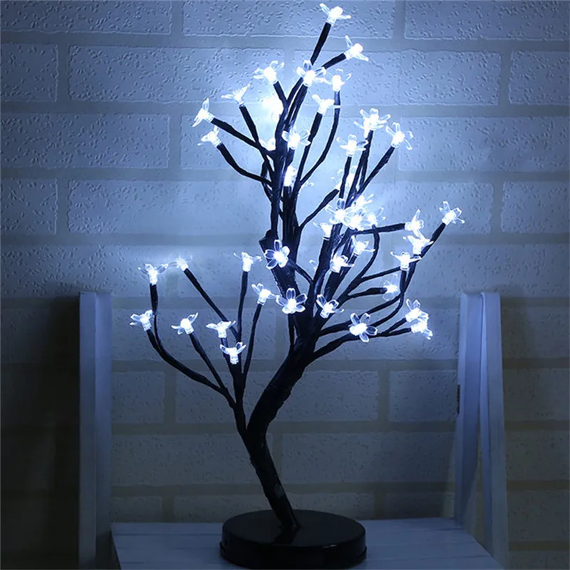 48 светодиодов вишня светодиодная гирлянда сказочная Вишневое дерево светодиодные настольные лампы