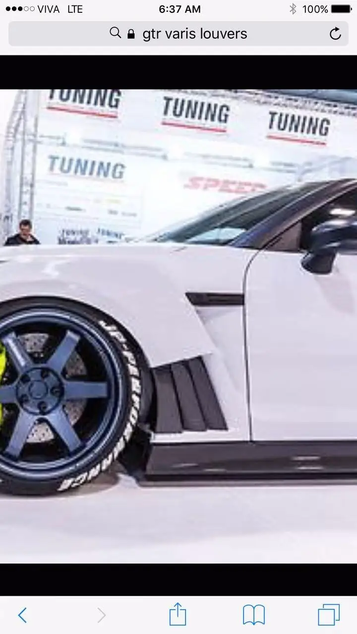 Auto Parts 2008-2014 R35 GTR CBA DBA 13' Ver Varis Front Fender With Louver Fins CF half carbon fiber | Автомобили и