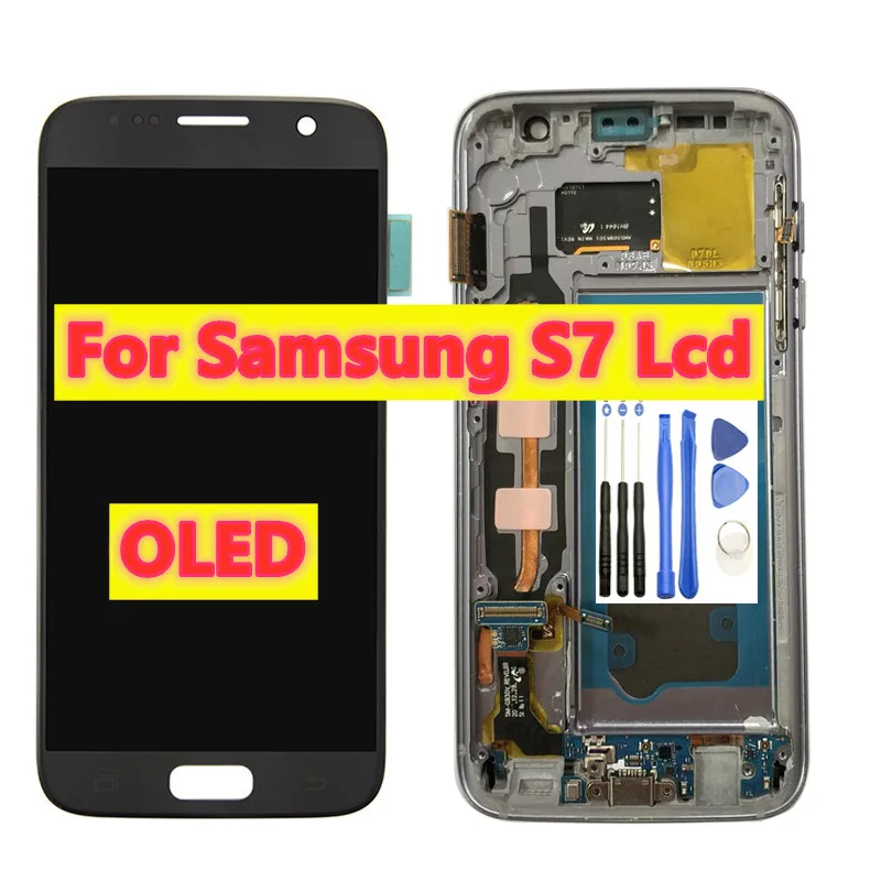 5 1 &quotВысокое качество для SAMSUNG GALAXY S7 G930A G930F SM ЖК дисплей кодирующий