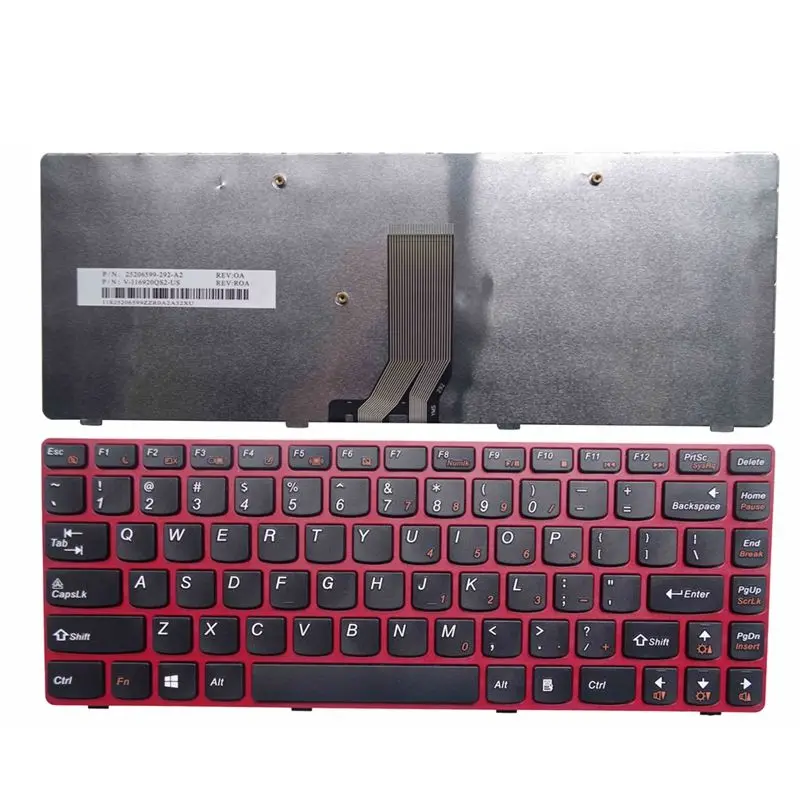 YALUZU новая английская клавиатура для lenovo G405G G480 G485 Z380 Z480 Z485 G410 G490 G400 G405 G480A G485A Серия ноутбуков красного цвета