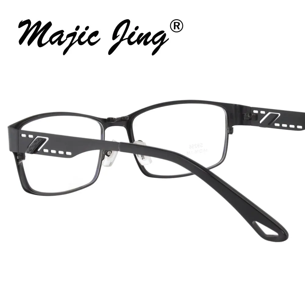 Мужские Полуободковые оптические очки Magic Jing металлические поляризационные с