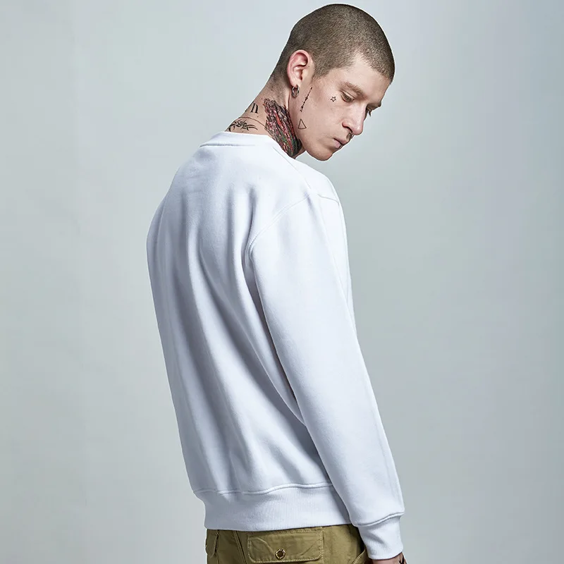 Passion Bulldog Printed Male Pullover Sweatshirt Hip Hop Elastic Cuff Hoodies Thick Swag Mens High Street | Мужская одежда