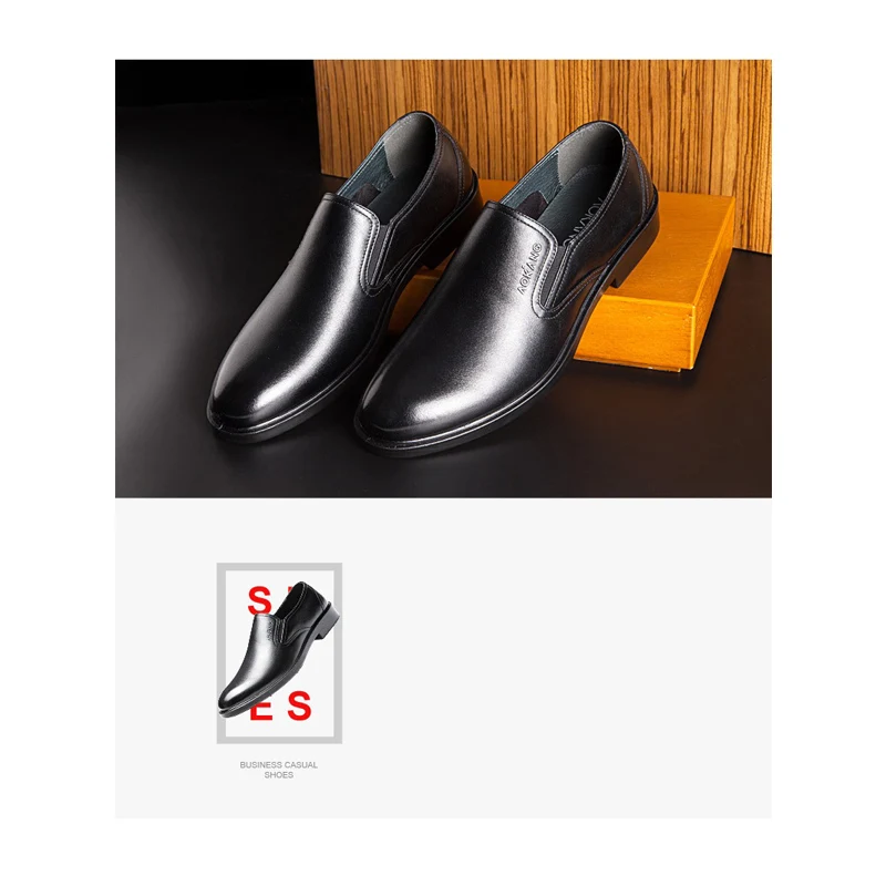 AOKANG 2018 New arrival shoes leather genuine casual comfortable fashion man high quality leisure black | Обувь