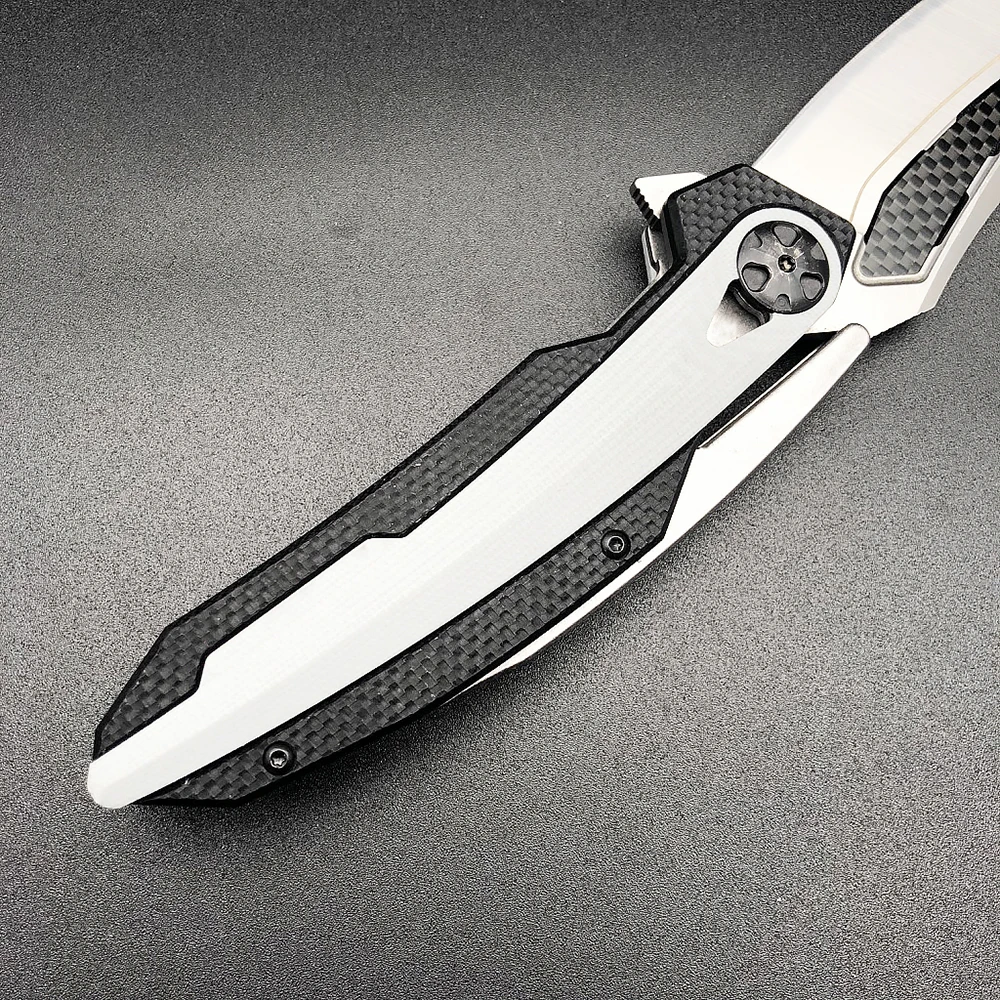 Карманный нож BJL ZT0999 D2 из стали и углеродного волокна с ЧПУ тактический складной