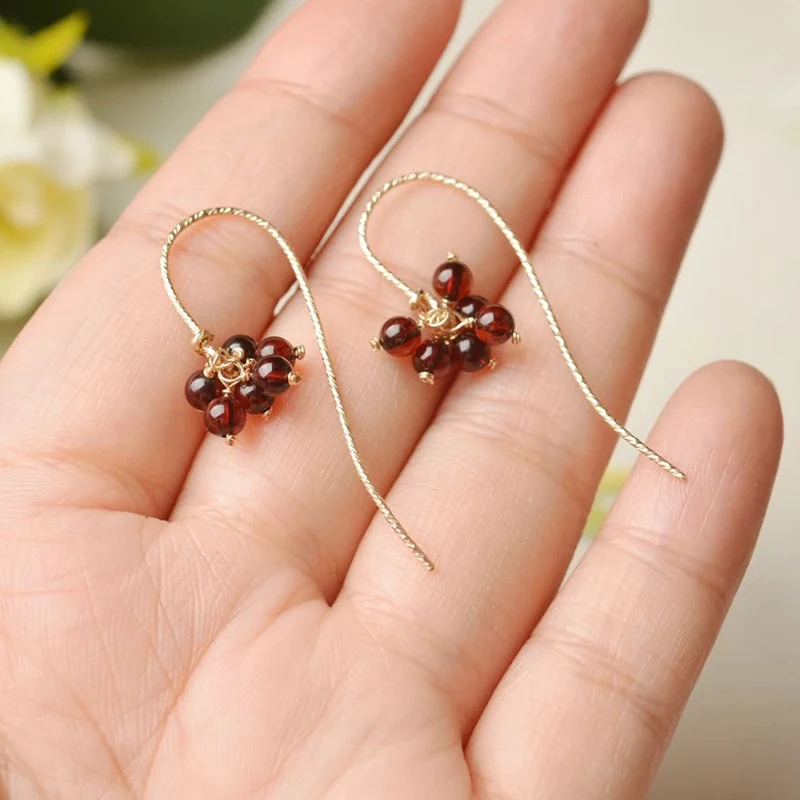 

Серьги Yoowei женские из серебра 3,8 пробы, с натуральным янтарем