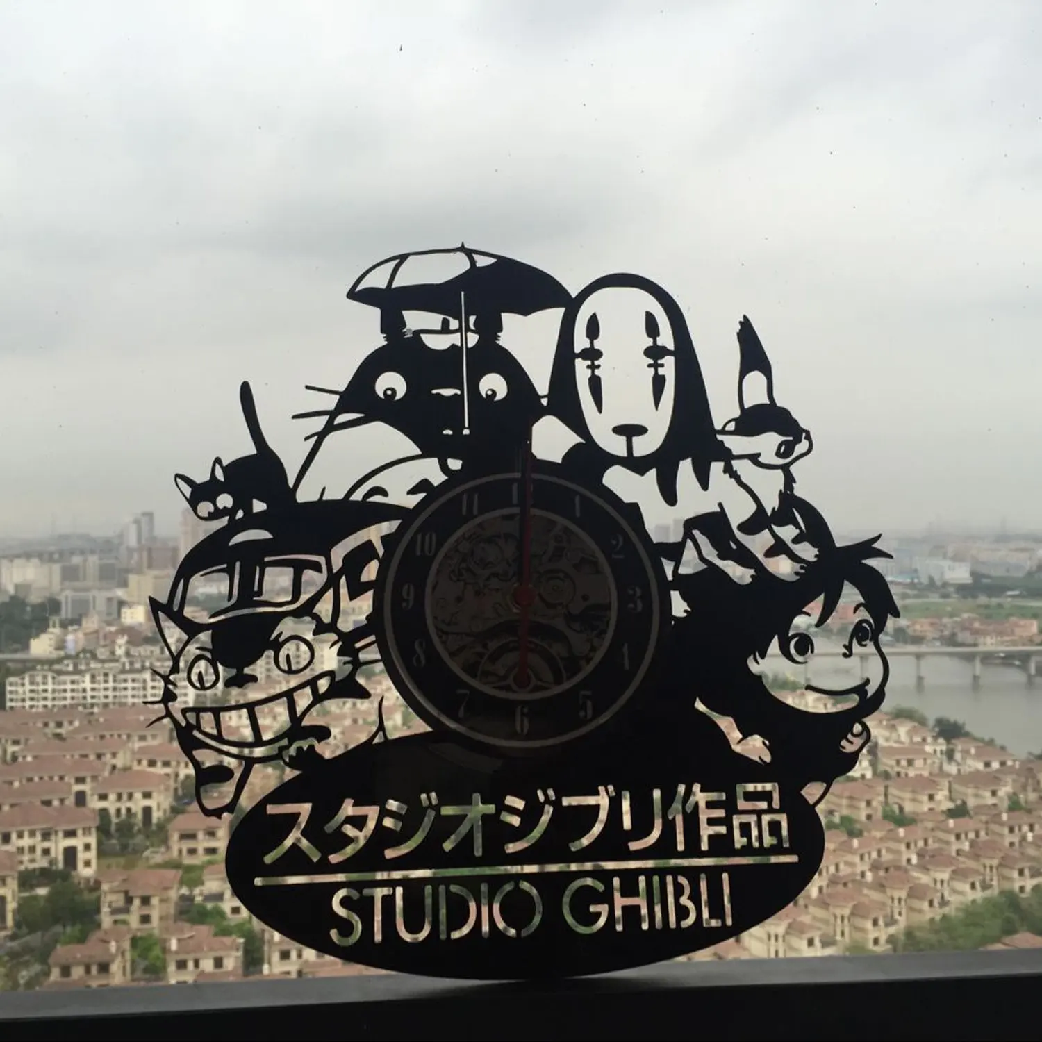Studio Ghibli Аниме подарок Виниловая пластинка настенные часы домашнего декора Книги