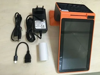 7 дюймов мобильных устройств Android pos терминал с термопринтер штрих ручной Smart