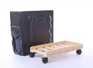 Подвижный чехол из твердой древесины для настольного ПК, регулируемая подставка для процессора